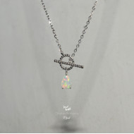 October Birthstone-Australia Droplet Opal Necklace 